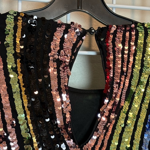 Torrid Mini Sequin Trapeze Dress - Size 00 (10/12) - Picture 10 of 11